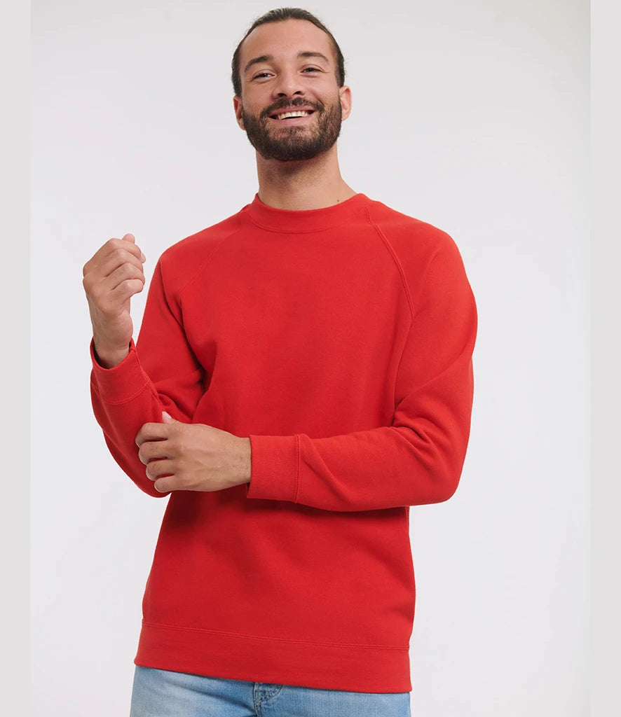 Russell Athletic 762M Russell Athletic Raglan Sweatshirt in Bright Red
