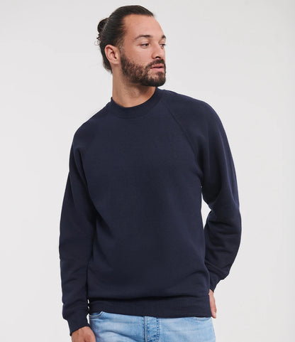 Russell Athletic 762M Russell Athletic Raglan Sweatshirt in French Navy