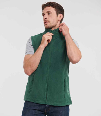 Russell Athletic 872M Russell Athletic Outdoor Fleece Gilet in Bottle Green