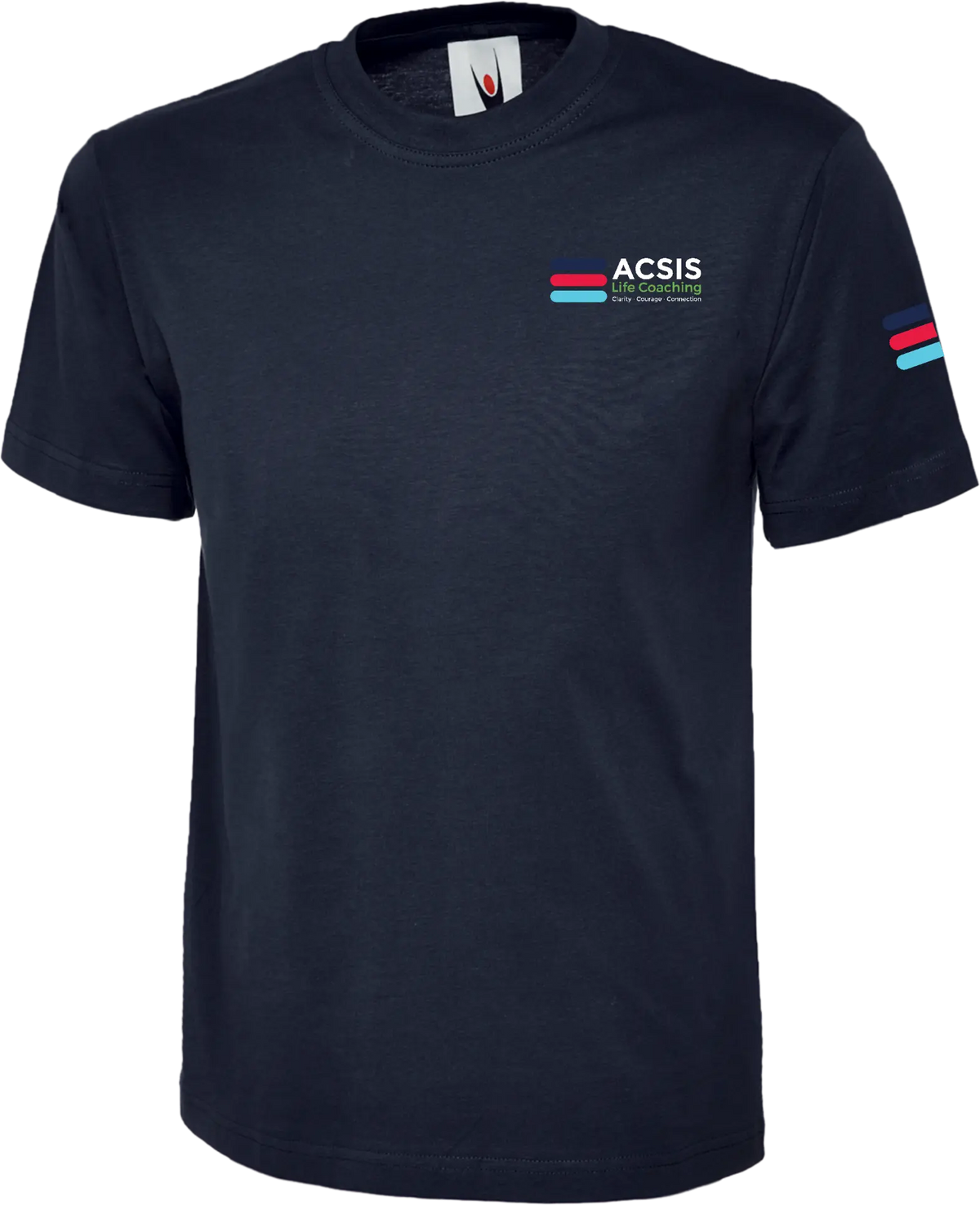 Navy ACSIS classic T-shirt with full colour logo