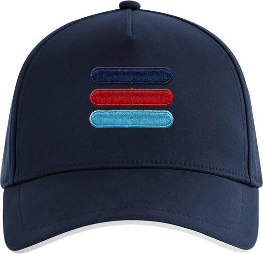 ACSIS Accelerate Cap navy front view with three-bar ACSIS logo