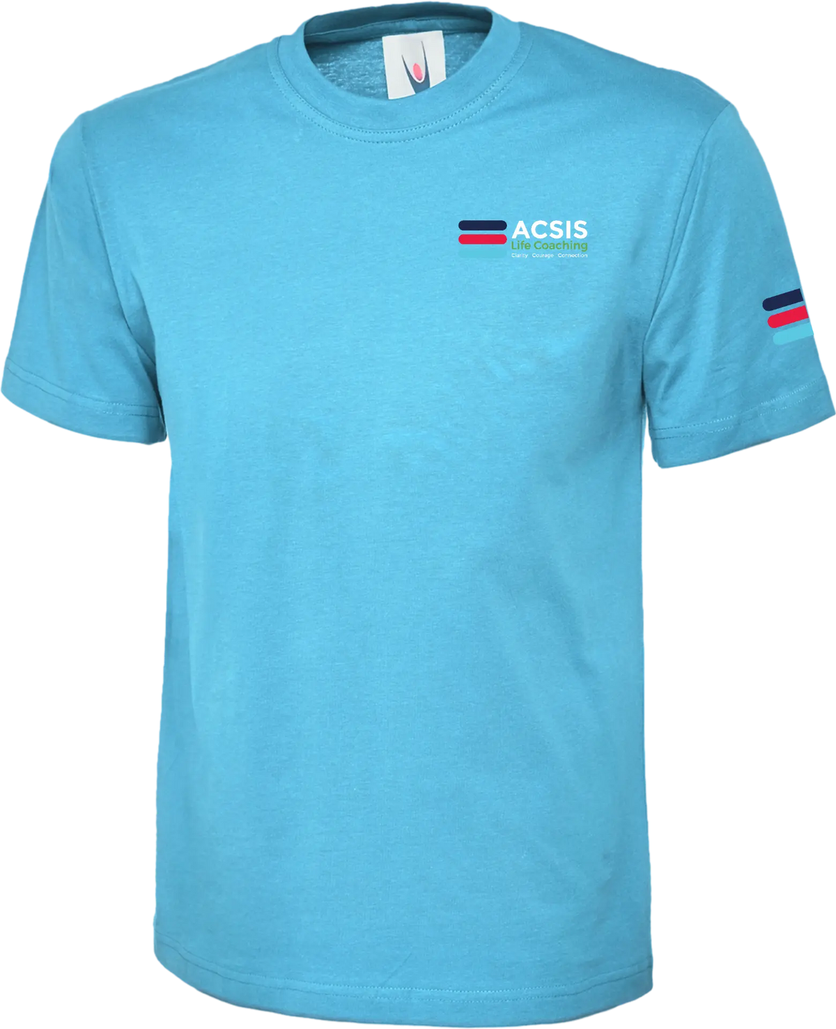 Sky Blue ACSIS classic T-shirt with full colour logo