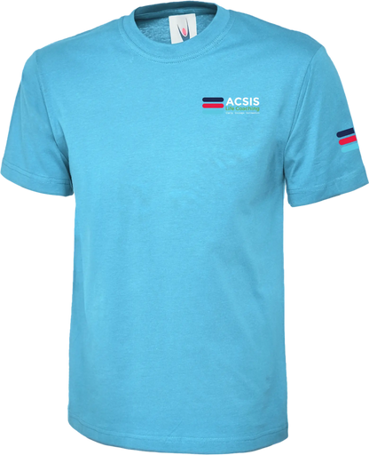 Sky Blue ACSIS classic T-shirt with full colour logo