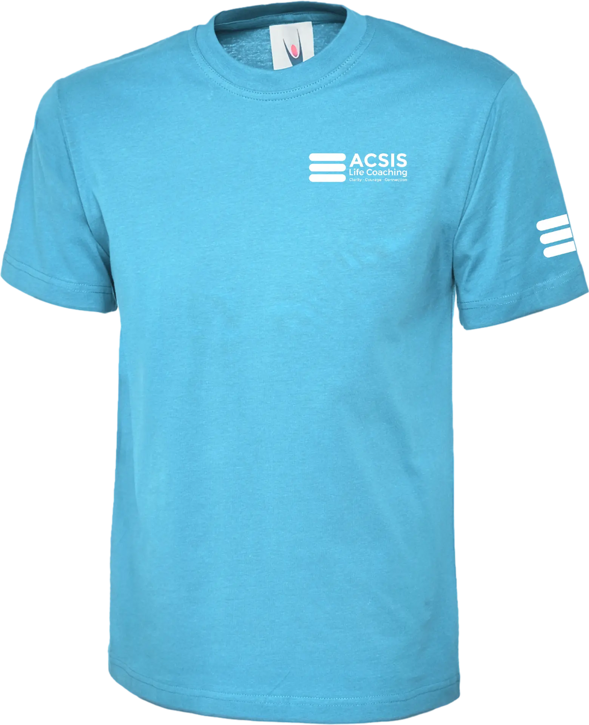 Sky Blue ACSIS classic T-shirt with white logo