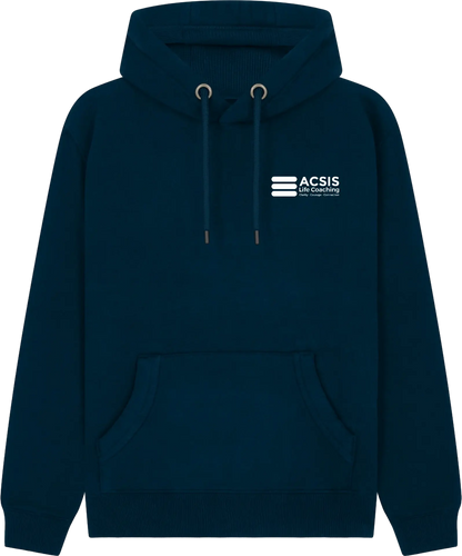 ACSIS Ultra Premium Hoodie Navy White logo