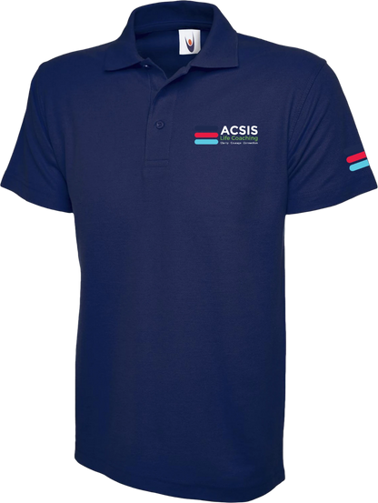 Navy ACSIS polo shirt with full colour logo