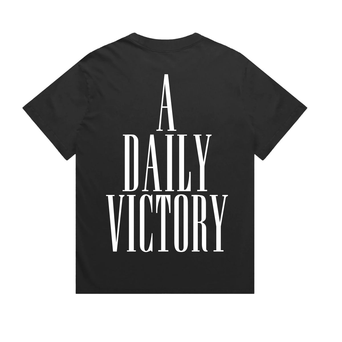 A Daily Victory heavy faded t-shirt in Black, back