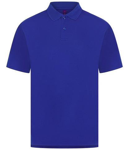 Henbury H475 Coolplus wicking piqué polo shirt in Royal Blue