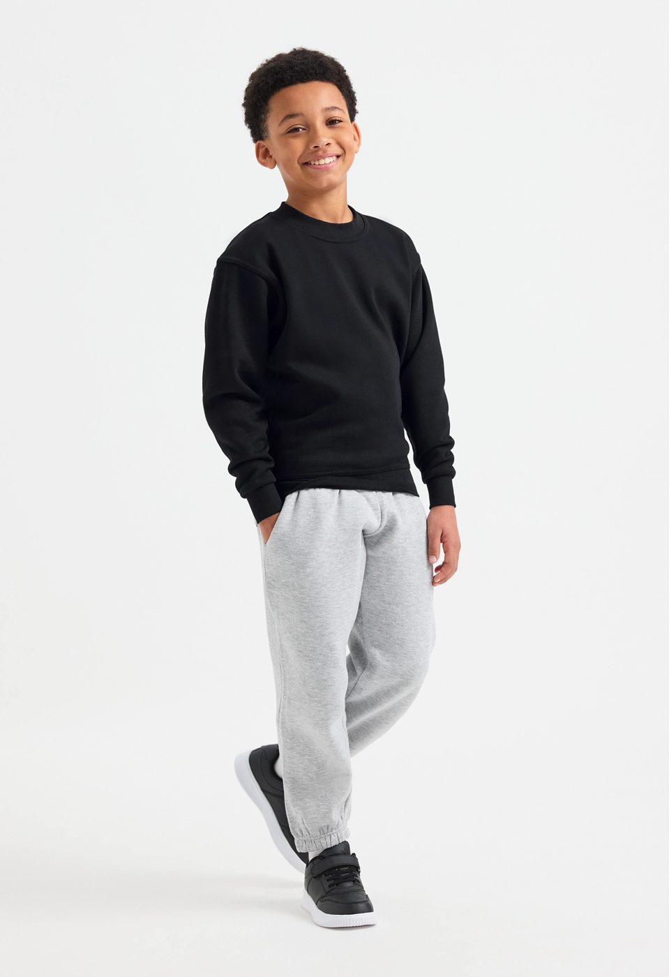 Uneek UC202 childrens sweatshirt modelled