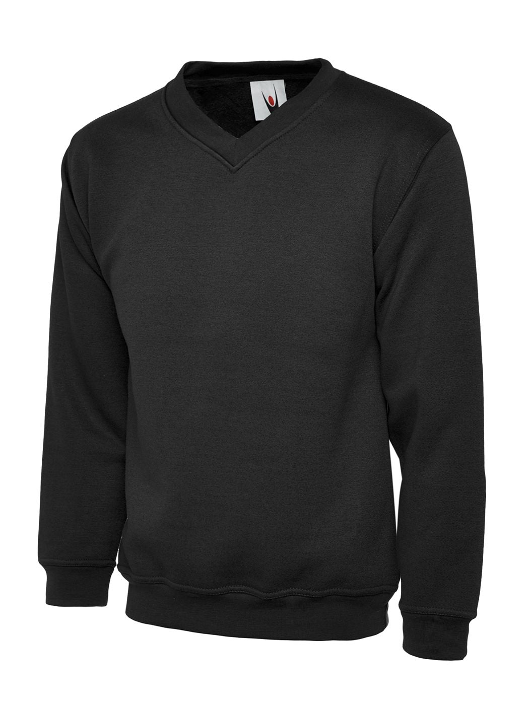 Uneek UC206 childrens V neck sweatshirt in Black