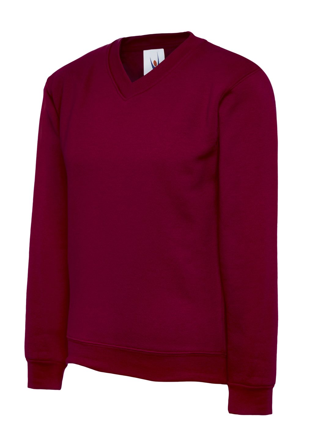 Uneek UC206 childrens V neck sweatshirt in Maroon