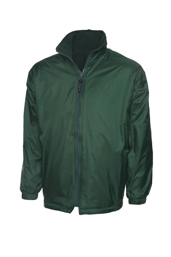 Uneek UC606 childrens reversible fleece jacket in Bottle Green