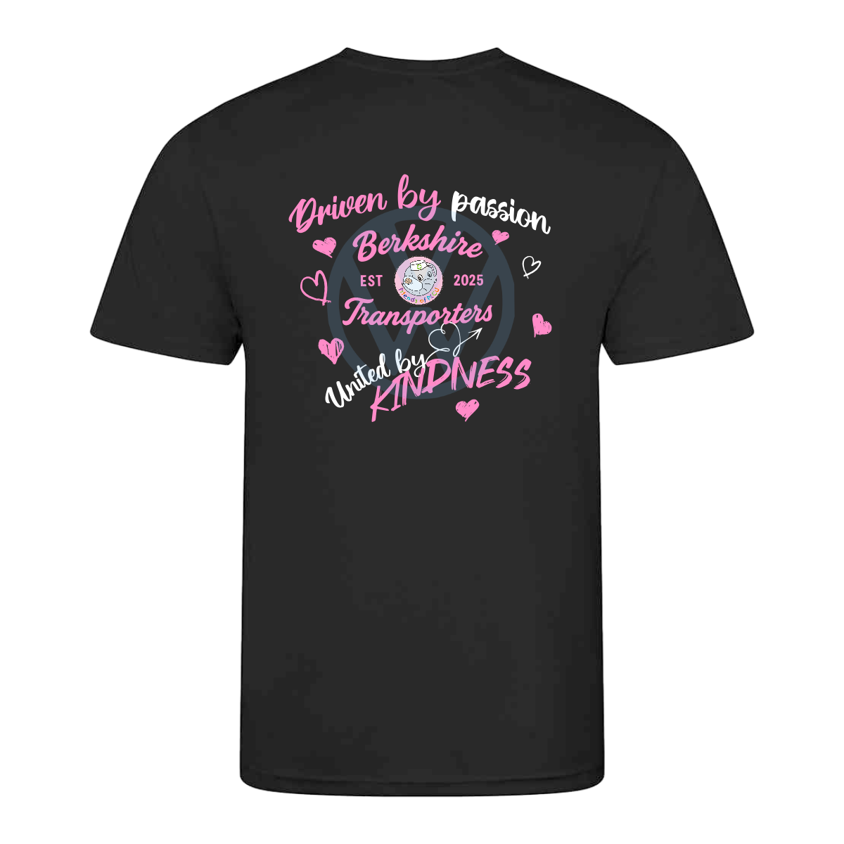 Black PICU adult t-shirt back print