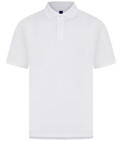Henbury H475 Coolplus wicking piqué polo shirt in White