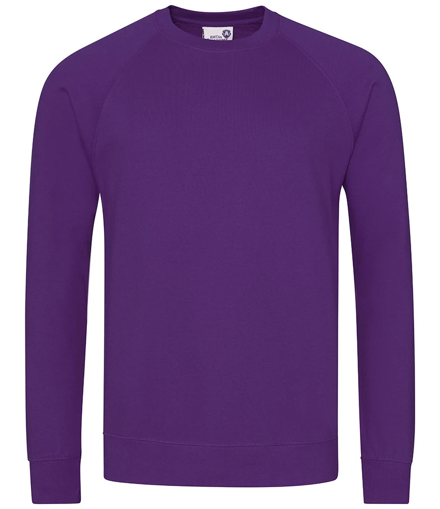 AWDis Academy AC001 AWDis Academy Senior Raglan Sweatshirt in Purple