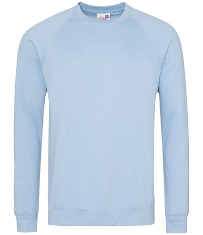 AWDis Academy AC001 AWDis Academy Senior Raglan Sweatshirt in Sky Blue