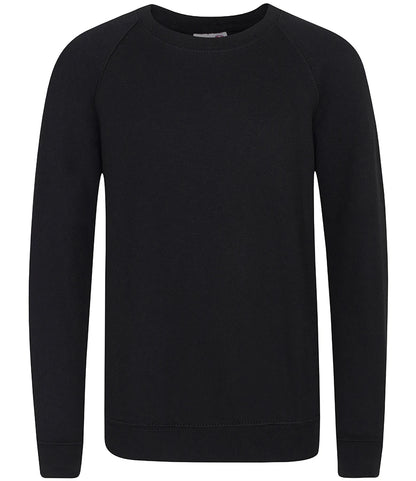 AWDis Academy AC001B AWDis Academy Kids Raglan Sweatshirt in Black