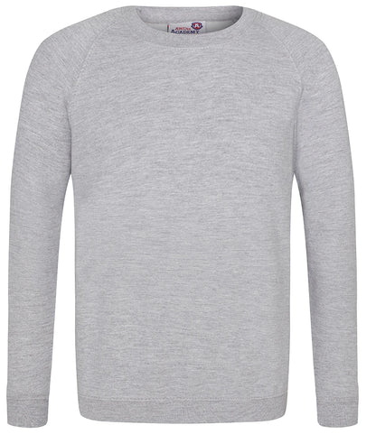 AWDis Academy AC001B AWDis Academy Kids Raglan Sweatshirt in Grey