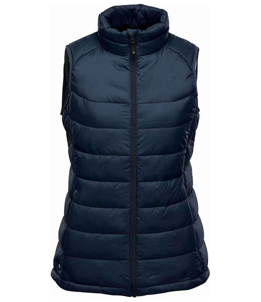 Stormtech AFV1W Stormtech Ladies Stavanger Thermal Bodywarmer in Navy/Graphite Grey