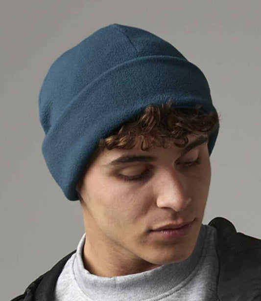Beechfield BB243R Recycled Fleece Cuffed Beanie in Petrol