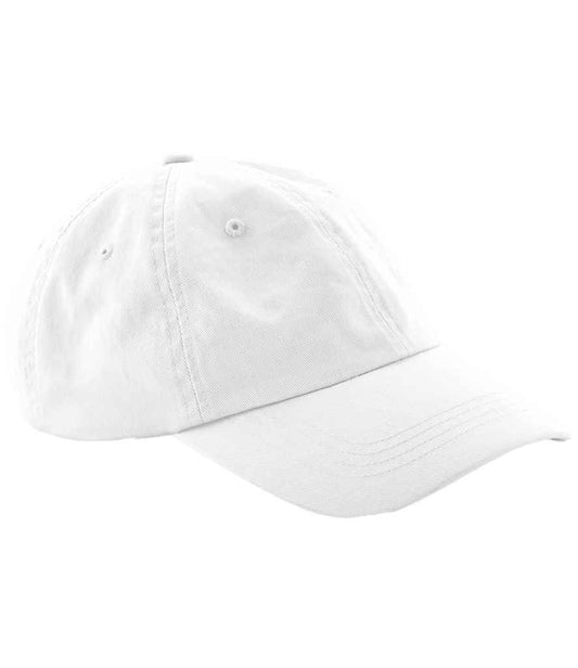 Beechfield BB653 Low Profile 6 Panel Dad Cap in White