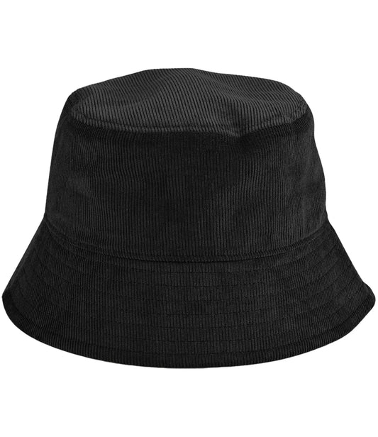 Beechfield BB687 Organic Cord Bucket Hat in Black