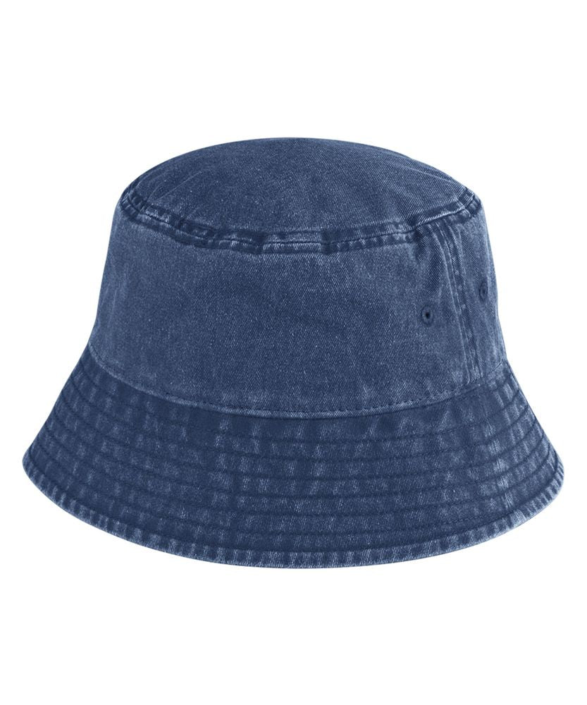 Beechfield BB688 vintage bucket hat in vintage denim