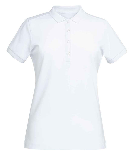 Brook Taverner BK614 Ladies Arlington Polo Shirt in White