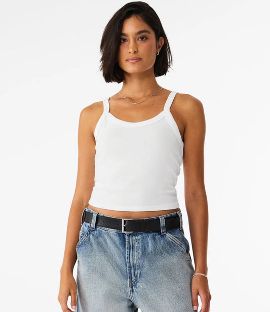 Bella+Canvas BL1012 Bella Ladies Micro Rib Spaghetti Strap Tank Top