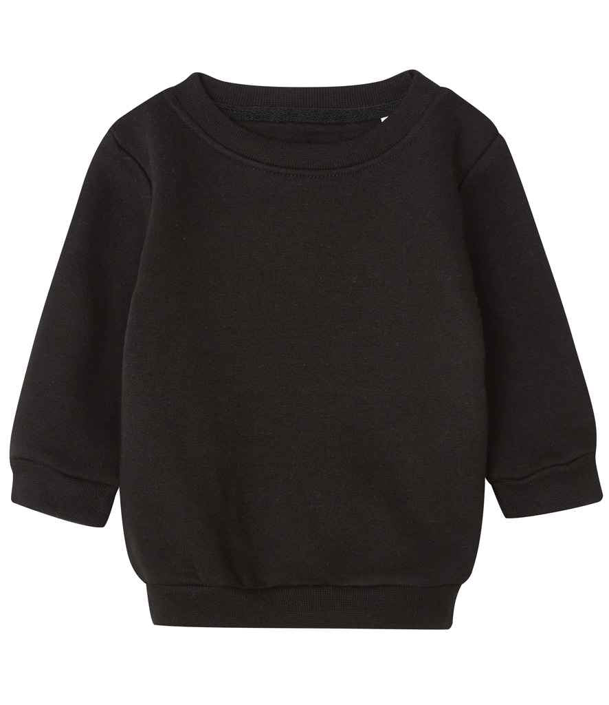 Babybugz BZ64 BabyBugz Baby Essential Sweatshirt in Black