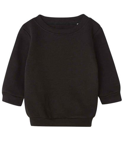 Babybugz BZ64 BabyBugz Baby Essential Sweatshirt in Black