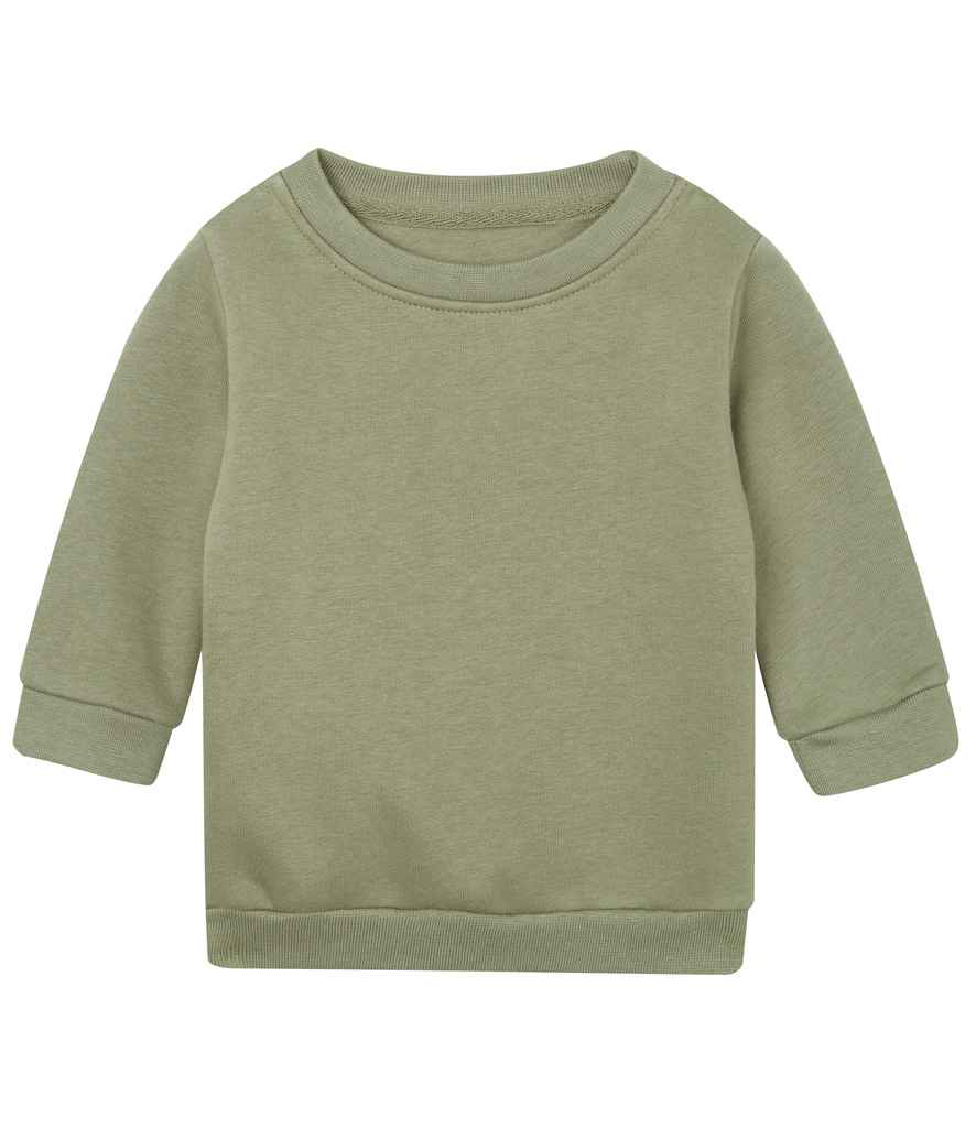 Babybugz BZ64 BabyBugz Baby Essential Sweatshirt in Soft Olive