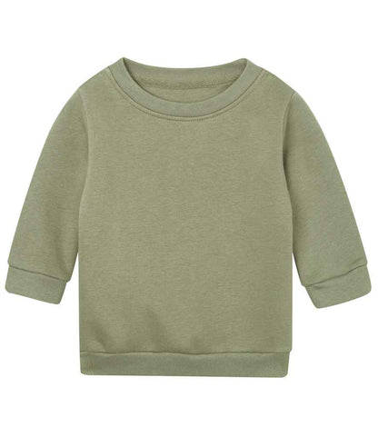 Babybugz BZ64 BabyBugz Baby Essential Sweatshirt in Soft Olive