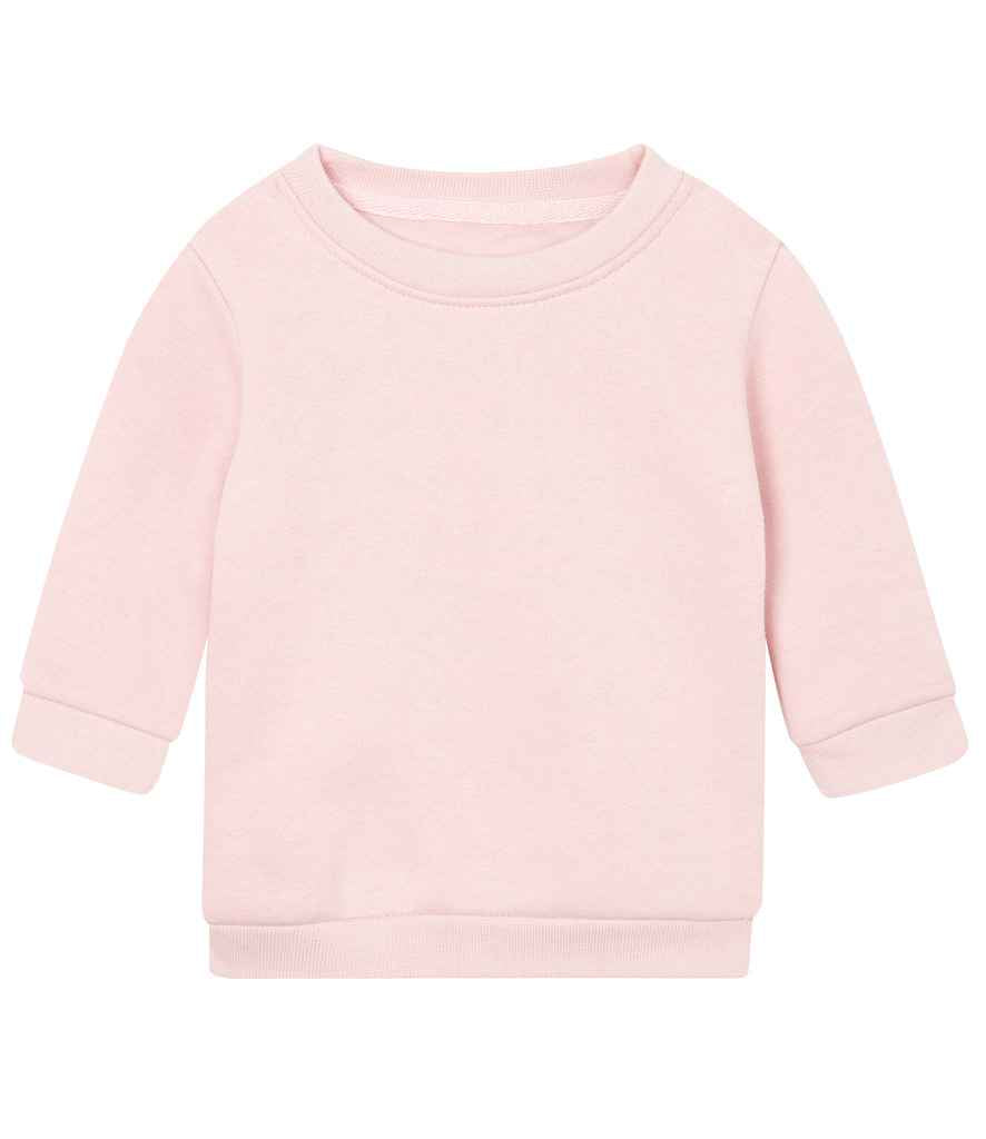 Babybugz BZ64 BabyBugz Baby Essential Sweatshirt in Soft Pink
