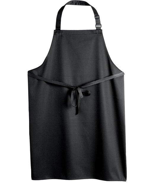 Dennys DE100 Polyester Bib Apron in Black