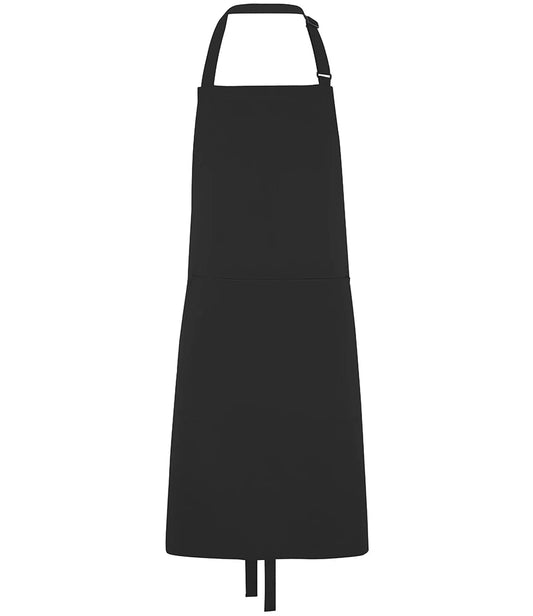 Dennys DE101 Bib Apron with Pocket in Black