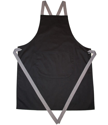 Dennys DE141 Cross Back Apron in Black