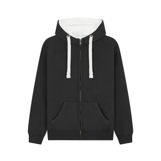 Cottonridge F15 Venus Sherpa Fleece Zip Hoodie — Dusty Black