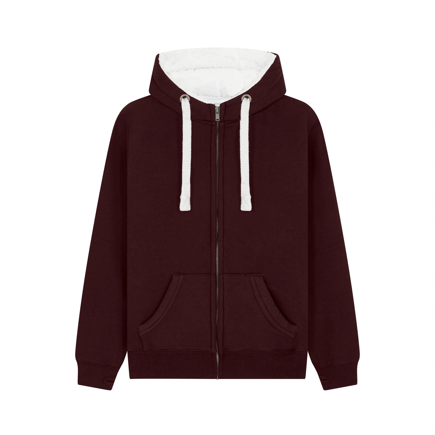 Cottonridge F15 Venus Sherpa Fleece Zip Hoodie — Maroon