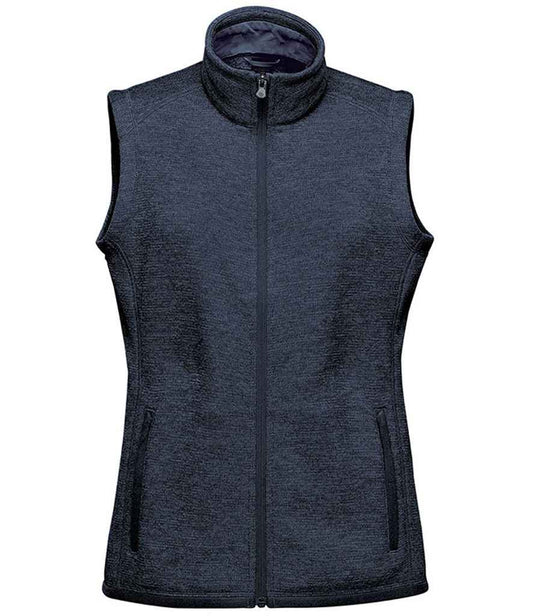 Stormtech FHV1W Stormtech Ladies Avalante Full Zip Knitted Fleece Gilet in Navy Heather