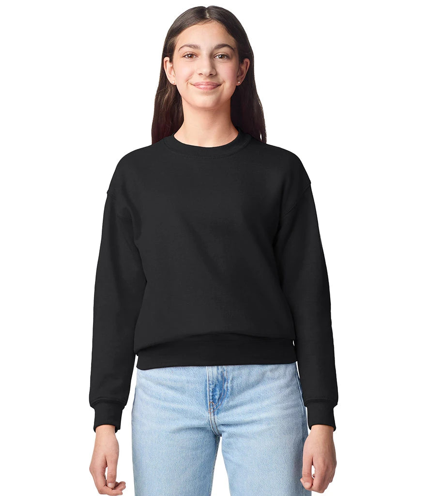 Gildan GD56B Gildan Kids Heavy Blend™ Drop Shoulder Sweatshirt in Black