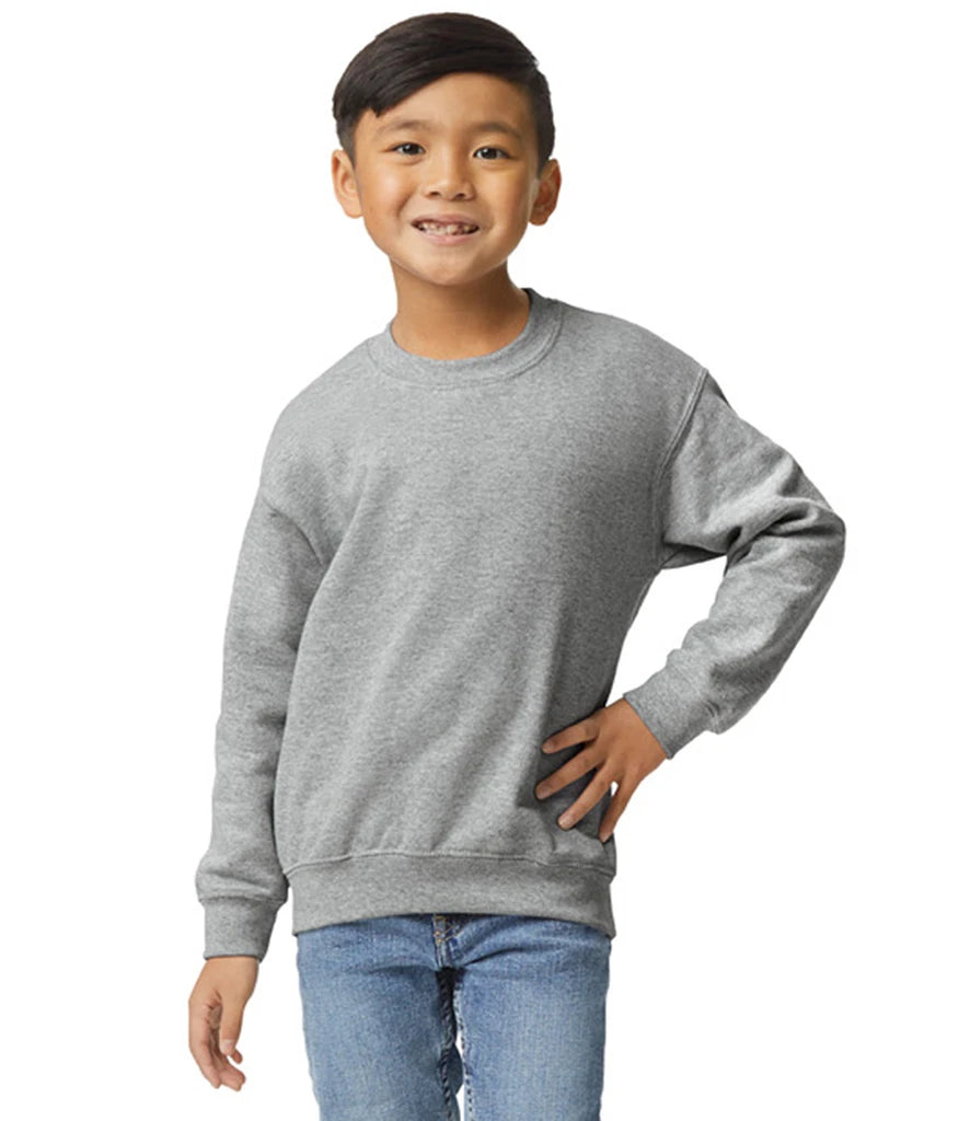 Gildan GD56B Gildan Kids Heavy Blend™ Drop Shoulder Sweatshirt in Sport Grey