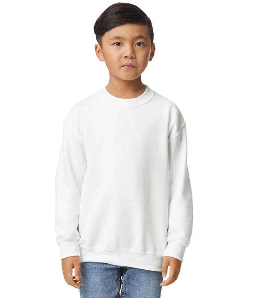Gildan GD56B Gildan Kids Heavy Blend™ Drop Shoulder Sweatshirt in White