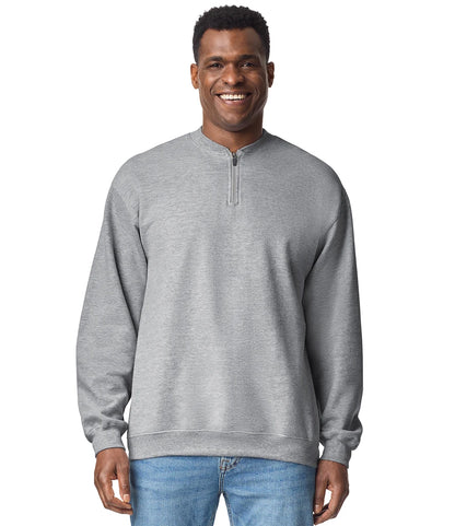 Gildan GD612 Gildan SoftStyle® Midweight Fleece 1/4 Zip Sweatshirt in Sport Grey