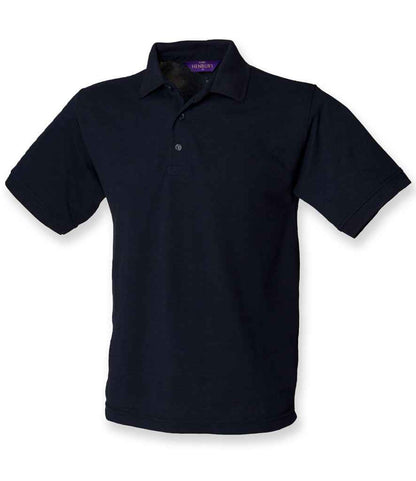 Henbury H400 Heavy Poly/Cotton Piqué Polo Shirt in Navy