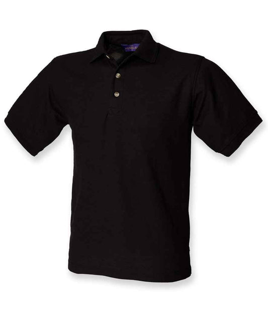 Henbury H410 Ultimate Poly/Cotton Piqué Polo Shirt in Black