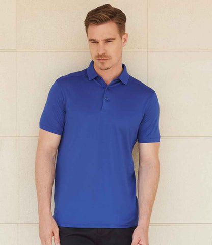 Henbury H460 Slim Fit Stretch Microfine Piqué Polo Shirt in Royal Blue
