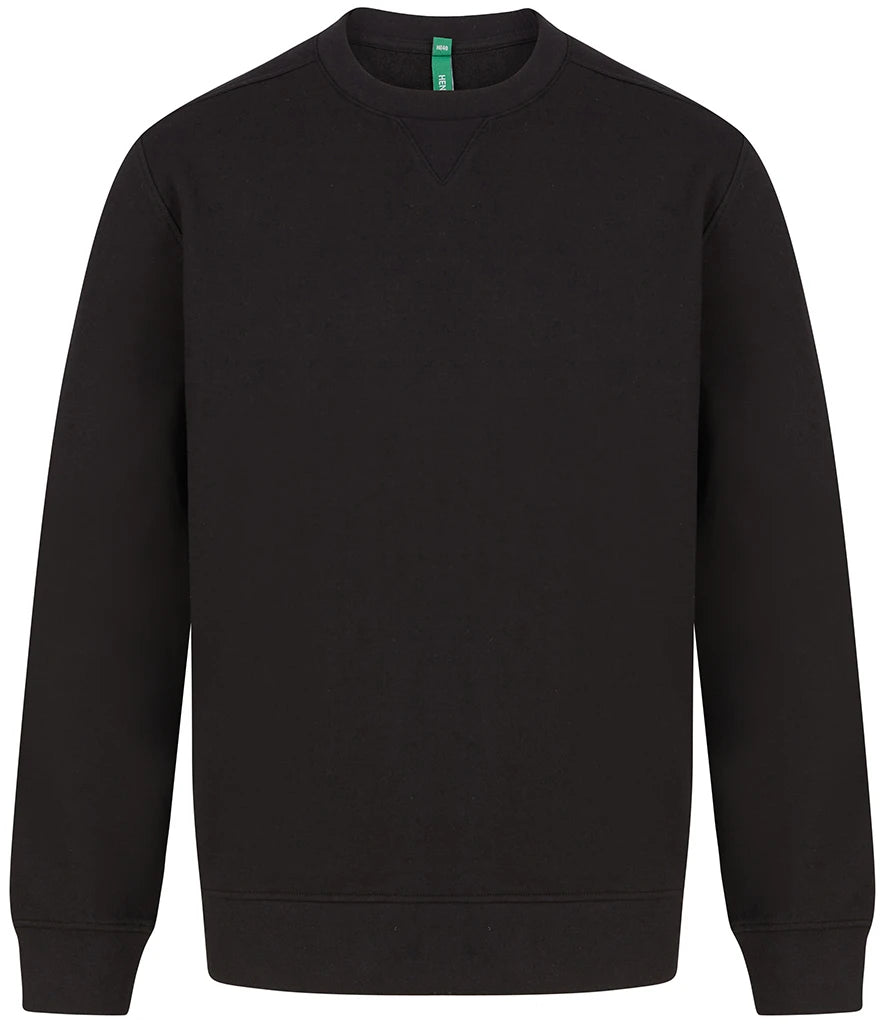 Henbury H840 Henbury Unisex Sustainable Sweatshirt in Black