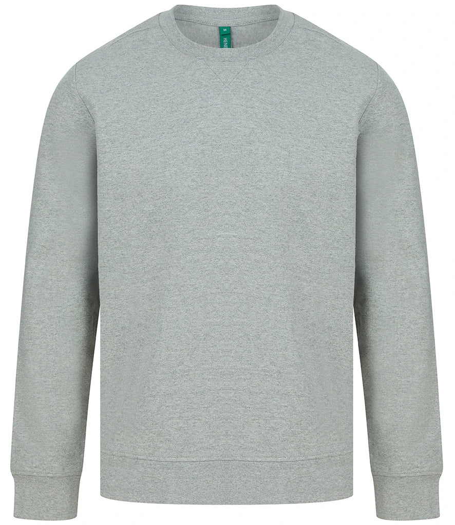 Henbury H840 Henbury Unisex Sustainable Sweatshirt in Heather Grey