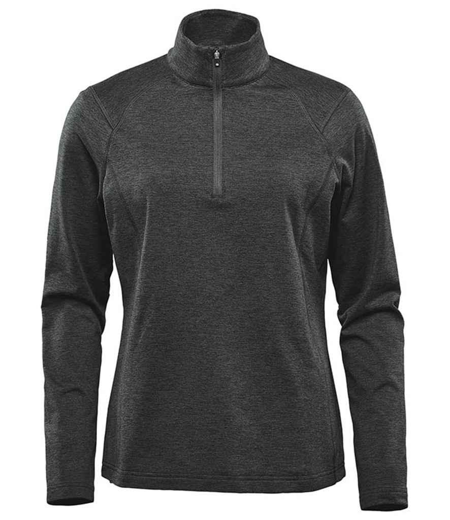 Stormtech HTZ2W Stormtech Ladies Treeline Performance 1/4 Zip Pullover in Black Heather